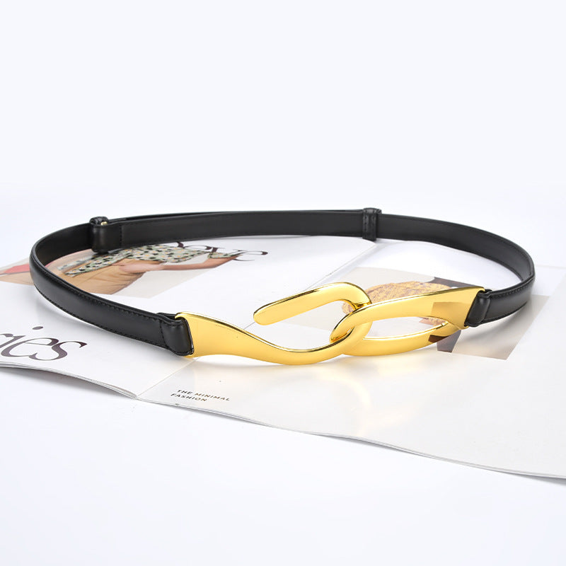 Wholesale leather belt hook buckle belt with formal wear free punch belt